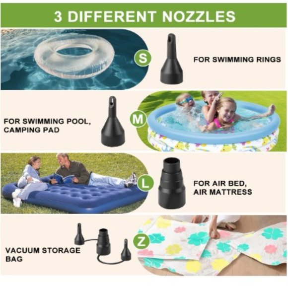 Quick-Fill Electric Air Pump - 2-Way Inflator/Deflator - Compact/ Lightweight - Picture 4 of 11